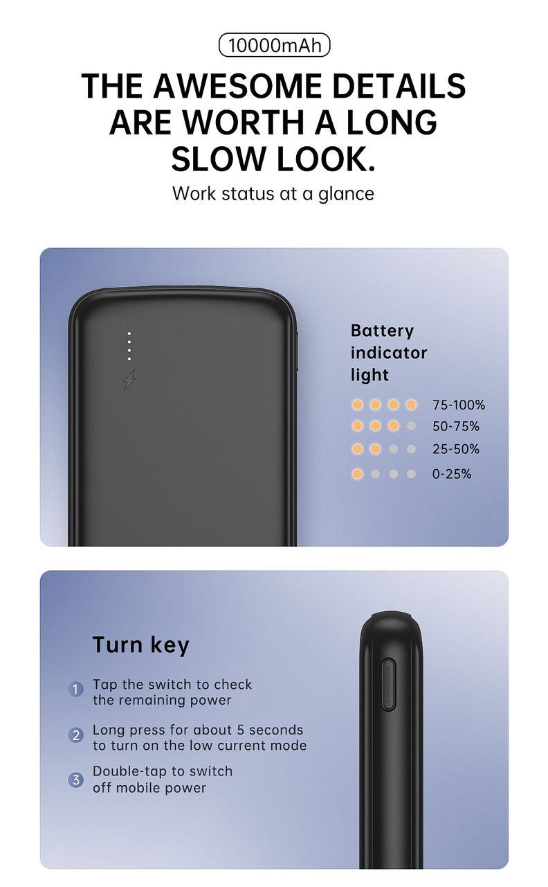 Jellico Power Bank 10.000mAh Fast Charger P51