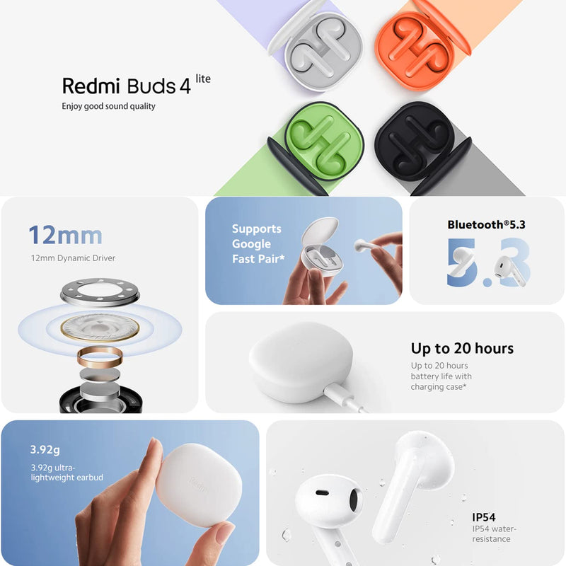 Xiaomi Redmi Buds 4 Lite Preto BHR7118GL