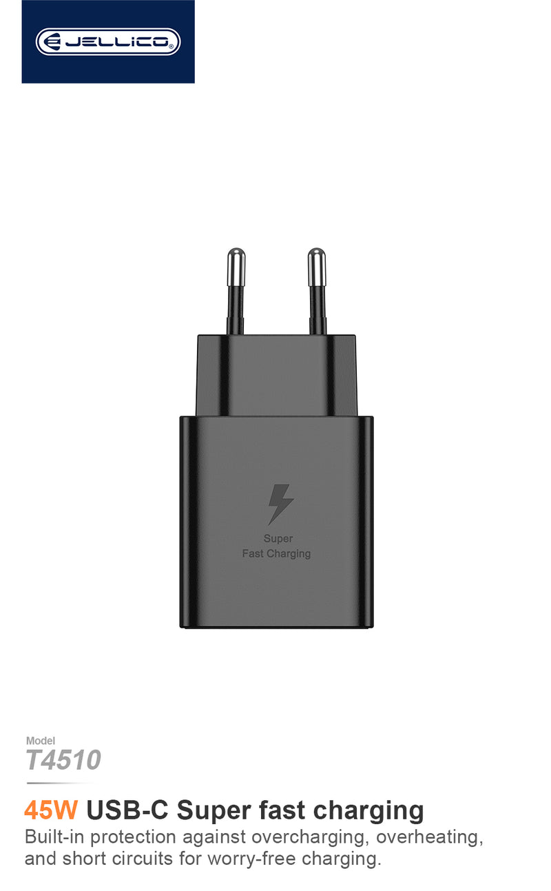 Jellico 45W Travel Adapter Fast Charging Usb-C T4510